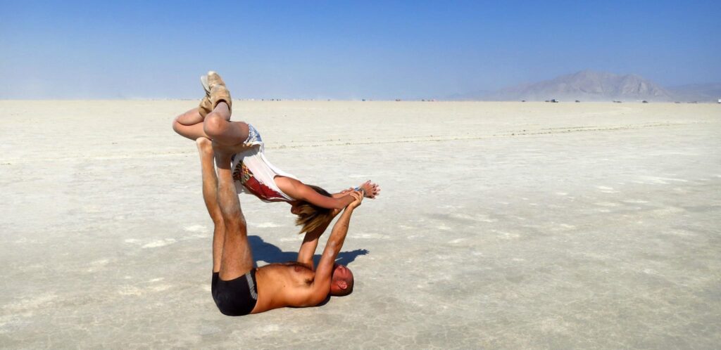 cindy and i acro yoga