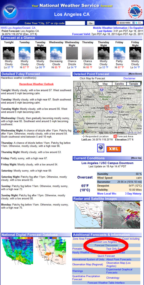 forecast discussion web