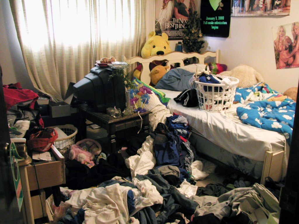 messy bedroom