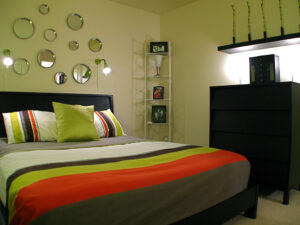minimal uncluttered bedroom