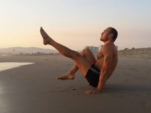 One legged V-sit