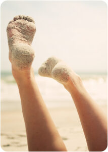 sandy feet