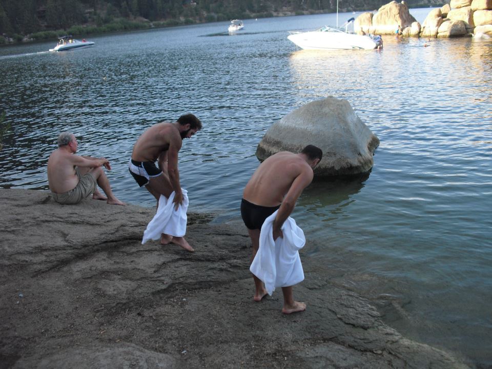 the shore