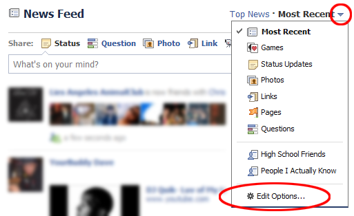 edit options in facebook newsfeed setting edit options in facebook newsfeed setting