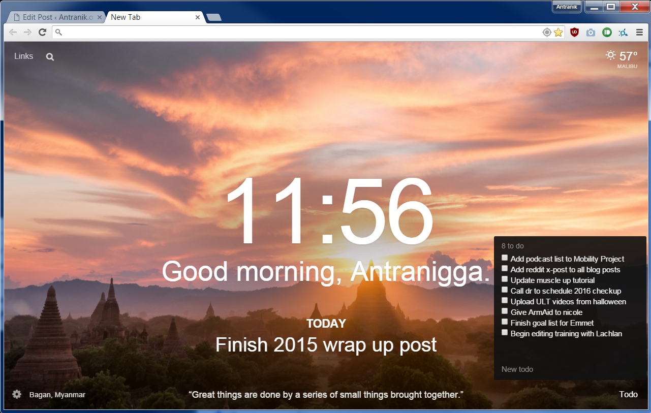 momentum to do list extension on chrome